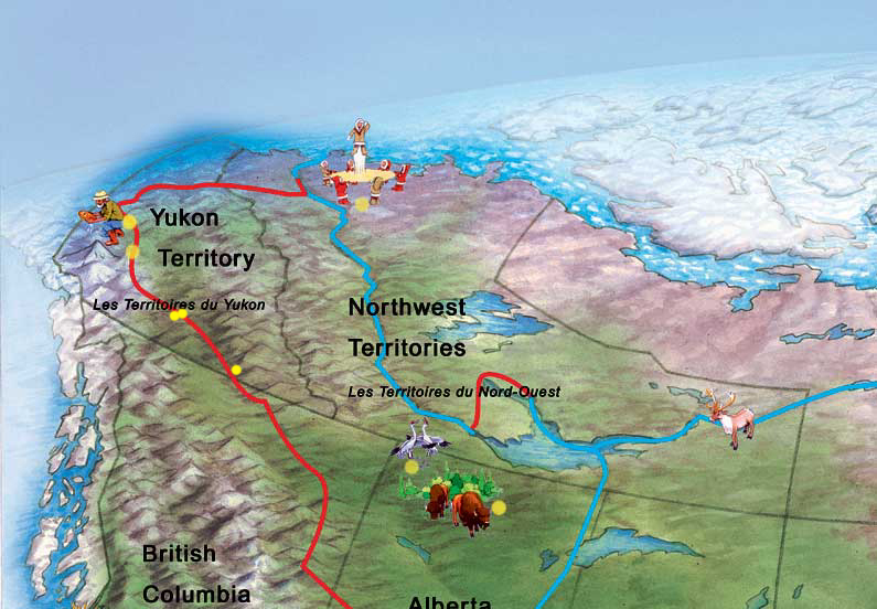 Northwest Territories and Yukon Map