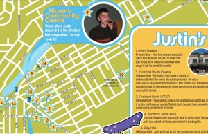 Map of Justin Bieber's Stratford - Tourism Stratford