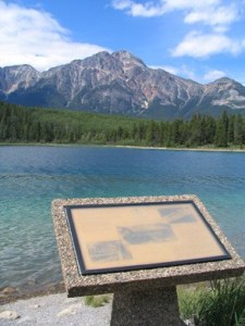 Patricia Lake, Jasper, Operation Habbakuk plaque © Lucy Izon